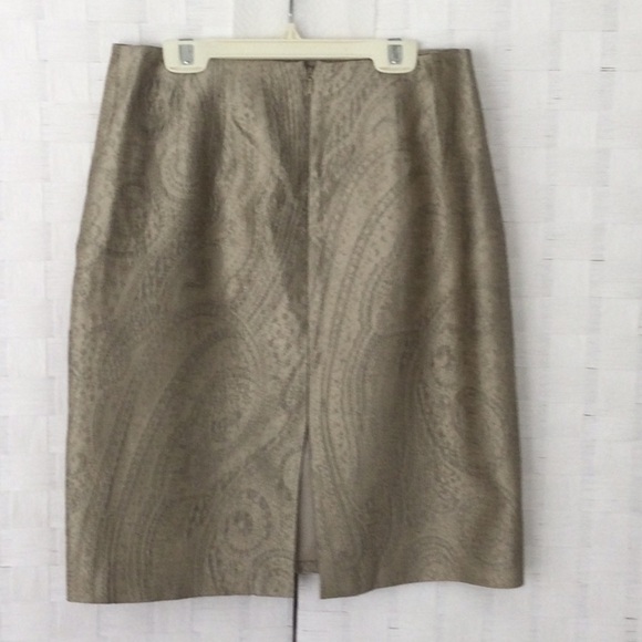 Linda Allard Ellen Tracy Skirt size P8 color Champagne lined inside. #431 - Picture 2 of 8